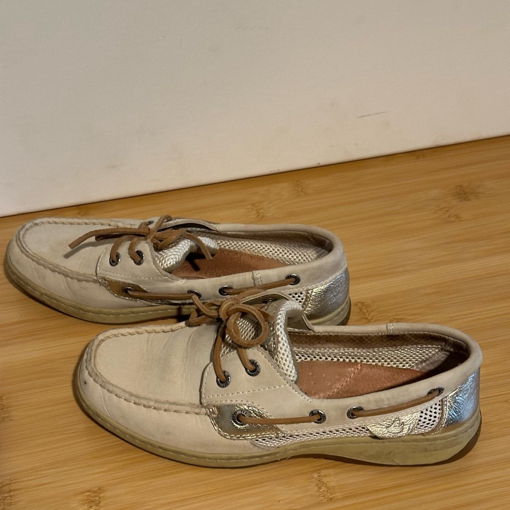 Sperry Top-Sider Boat Shoes with Metallic and Silver Accents